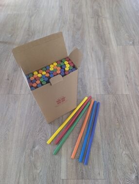 Lummi Sticks 60 Pcs Rhythm Sticks for Kids Bulk, Wood Music Sticks, 6 Colors